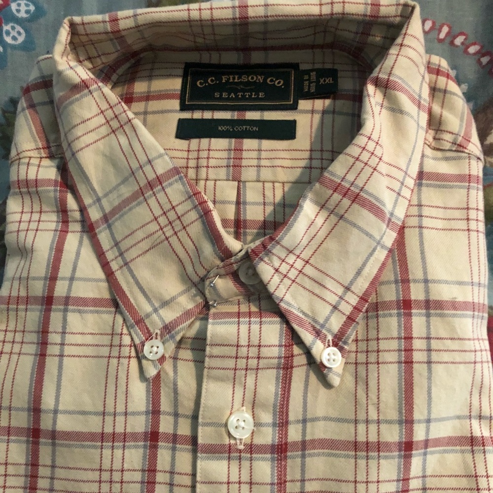 Filson plaid casual button down men’s shirt NWT